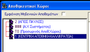 ΠΑΡΑΚΟΛΟΥΘΗΣΗ ΑΠΟΘΗΚΗΣ 2. Τέλος κάνετε κλικ στην επιλογή Αποθήκευση. 11.1.6 Δημιουργία Αποθηκευτικών Χώρων Υποχώρων Βασικός Χώρος 1.