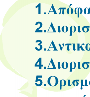 1.Απόφαση σύστασης Κοινωφελούς Επιχείρησης (αρθ. 254, παρ 1), 2.Διορισμός Διοικητικού Συμβουλίου (αρθ. 255, παρ 1), 3.Αντικατάσταση μελών Διοικητικού Συμβουλίου (αρθ. 255, παρ 5), 4.