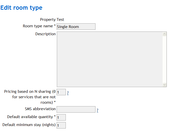 ROOM TYPE DATA Για να ορίσετε Τύπους δωµατίων: Επιλέγετε >> "Room Type Data" Για να προσθέσετε κάποιο τύπο δωµατίου επιλέγετε Add after. Για να σβήσετε κάποιο τύπο δωµατίου επιλέγετε Delete.