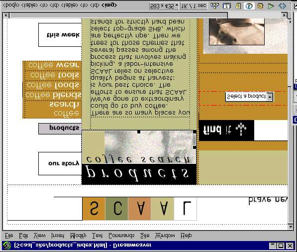 Dreamweaver Interface Document Editing Window Το βασικό παράθυρο του Dreamweaver, όπου βλέπουμε την σελίδα που δημιουργούμε.