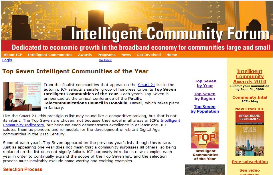 Προςεγγίςεισ - 5 Intelligent Communities: Καινοτομία,