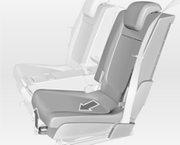 Καθίσματα, προσκέφαλα 45 Ευέλικτο σύστημα καθισμάτων (FlexSpace) Μετακίνηση των καθισμάτων στη θέση 1 Τραβήξτε τη λαβή και σύρετε το κάθισμα εγκάρσια προς τα πίσω στη θέση 1.