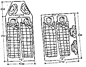 Είδη & στήσιμο σκηνής Στήσιμο σκηνής τύπου igloo 1. Βγάζουμε τη σκηνή και την τέντα από το σακουλάκι, τους ορθοστάτες, αν έχει, και τις μπανέλες. 2.