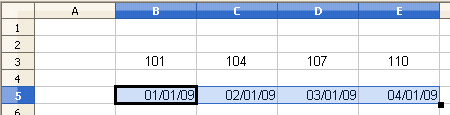 49 4.3 Συμπλήρωση κελιών με διαδοχικές τιμές. 4.3.1 Συμπλήρωση με αριθμούς ή ημερομηνίες.