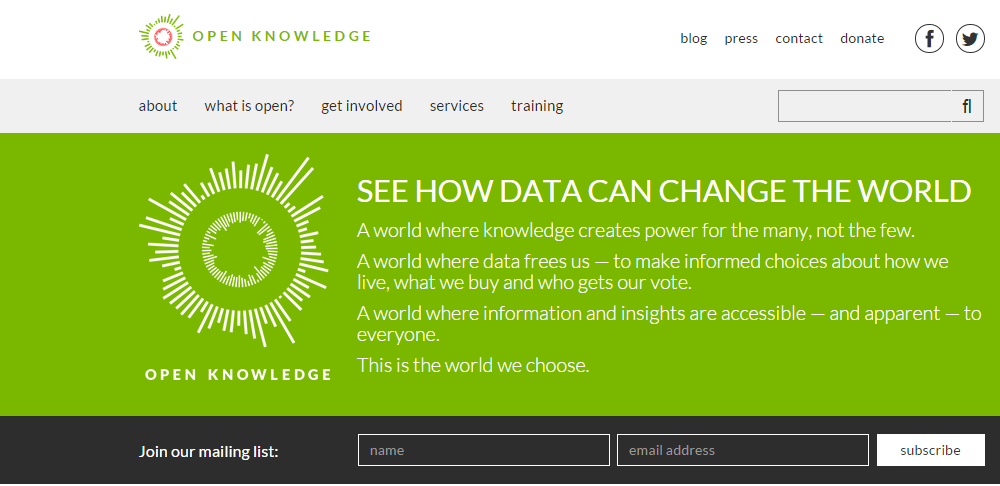 Open Knowledge Foundation Ίδρυμα Ανοικτής Γνώσης Ανοικτής Γνώση έχουμε όταν τα Ανοικτά Δεδομένα γίνονται χρήσιμα
