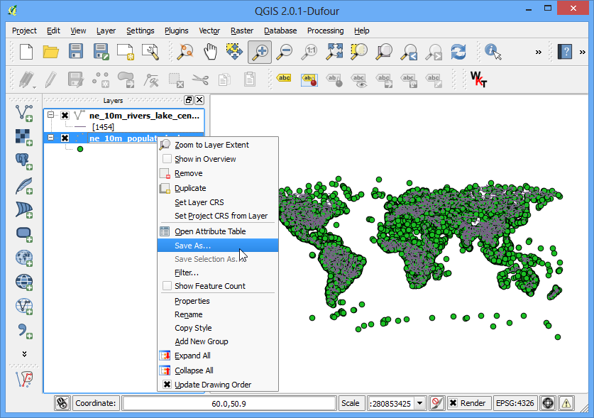 8. Στο παράθυρο διαλόγου Save vector layer as.