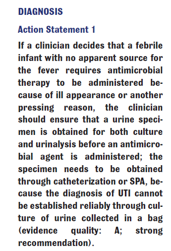 Λήψη καλλιέργειας ΚΑΙ γενικής ούρων πριν την έναρξη αγωγής Πηγή: Urinary tract infection: clinical practice guideline for the