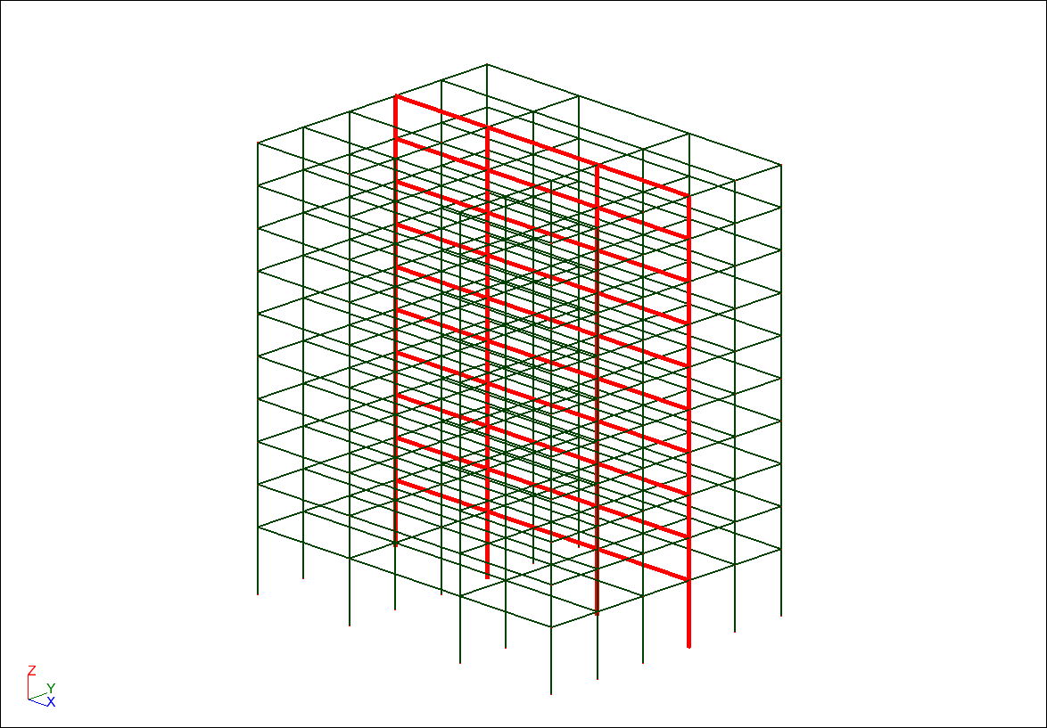 της πλάκας της σύμμικτης διατομής της δοκού, ορίζονται σύμφωνα με τον Ευρωκώδικα με την έννοια του συνεργαζόμενου πλάτους σχ. 1: Δεκαόροφη σύμμικτη κατασκευή-μεσαίο σύμμικτο πλαίσιο σχ. 2.