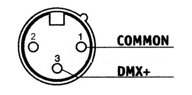 DMX σύνδεση καλωδίου Α1001D έχει μια DMX 512 είσοδο που χρησιμοποιεί XLR 3 επαφών.