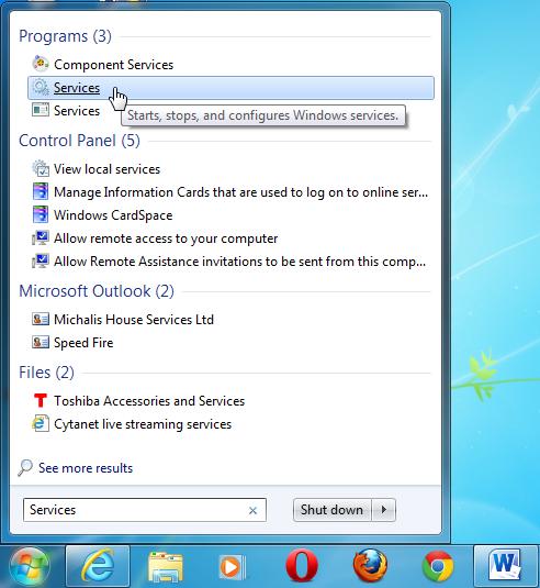 Πώς να απενεργοποιήσουμε μερικές από τις Υπηρεσίες (Services) στα Windows 7 Για να απενεργοποιήσουμε