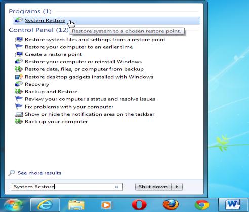 Χρήση της Επαναφοράς του Συστήματος (System Restore) στα Windows 7 Η Επαναφορά Συστήματος (System Restore) στα Windows 7 μπορεί να σας γλιτώσει από ώρες ταλαιπωρίας για την αντιμετώπιση προβλημάτων