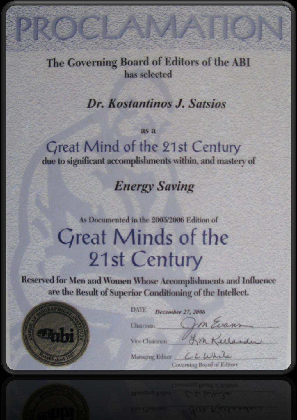Great Mind of 21st Century (American Biographical Institute)