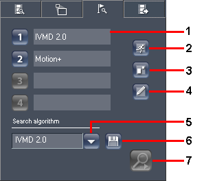 40 el Λειτουργία Archive Player 2.2 Αρ. Επεξήγηση 1 Αποθηκευμένη διαμόρφωση 2 Εμφανίζει τα περιγράμματα κινούμενων αντικειμένων στο ενεργό μόνιτορ βάσει των προεπιλογών αλγορίθμων.
