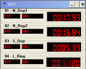 Παράθυρο DST ( βλ. Εικόνα 2.3γ.) Στο παράθυρο αυτό παρουσιάζονται τα τρία μηκυνσιόμετρα (N_Disp1, N_Disp2 και S_Disp) καθώς και ο δυναμοδακτύλιος(l_ring) όπου χρησιμοποιούνται κατά την δοκιμή.