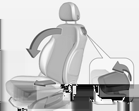 Καθίσματα, προσκέφαλα 37 Πλάτες καθισμάτων Ύψος καθίσματος Αναδίπλωση πλάτης καθίσματος Γυρίστε το περιστροφικό κουμπί για να ρυθμίσετε την κλίση.