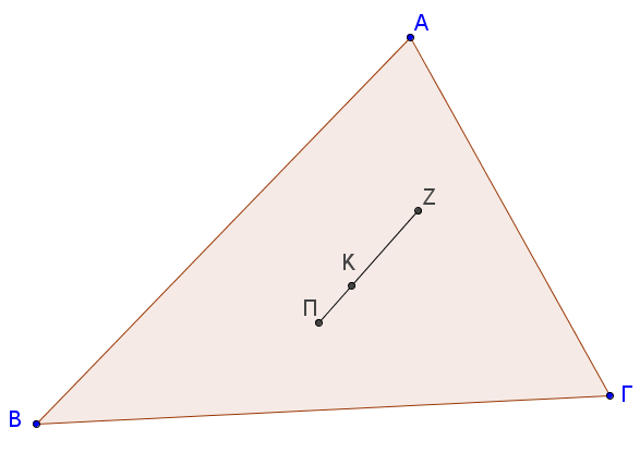 Αντίληψη γεωμετρικού σχήματος σε διάσημα θεωρήματα Γεωμετρίας Από το αντίστροφο του θεωρήματος του Μενέλαου ισχύει ότι τα σημεία J, K, L είναι συνευθειακά Η απόδειξη του συγκεκριμένου θεωρήματος