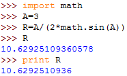 3.4 Σο module math Για να χρηςιμοποιόςουμε τισ ςυναρτόςεισ που βρύςκονται μϋςα ςτην βιβλιοθόκη/module math θα πρϋπει να χρηςιμοποιόςουμε την εντολό import για να την ειςϊγουμε και να γύνει διαθϋςιμη.