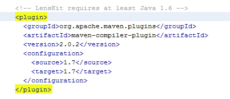 Εικόνα 10: Λίστα εξαρτήσεων στο pom.xml Επίσης, το αρχείο pom.