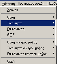 13. Η μεταβολή της ταχύτητας σε συνάρτηση με το χρόνο Επίσης από την ίδια γραμμή εργαλείων μπορείτε να προβάλετε