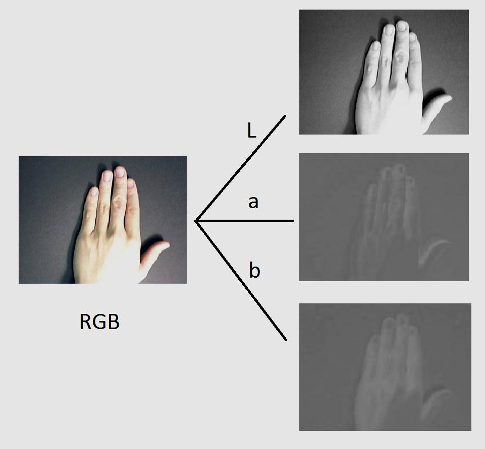 Εικόνα 6.10: Μετατροπή RGB εικόνας στον χρωματικό χώρο CIE-Lab.