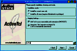 εικόνα 2.2.1: Η οθόνη καλωσορίσματος του οδηγού εγκατάστασης τις Tcl στα Windows Κάνοντας διπλό κλικ πάνω στο αρχείο εγκατάστασης που έχει μεταφερθεί, η εγκατάσταση ξεκινά.