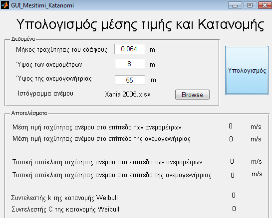 5.4 Παξάδεηγκα 3 ε απηφ ην παξάδεηγκα ζα εμεηαζηεί ε κεζνδνινγία ρσξνζέηεζεο γηα ηελ γηα κία πεξηνρή ησλ Υαλίσλ. ην πξψην βήκα ηεο δηαδηθαζίαο ειέγρνληαη ηα αλεκνινγηθά ραξαθηεξηζηηθά ηεο πεξηνρήο.