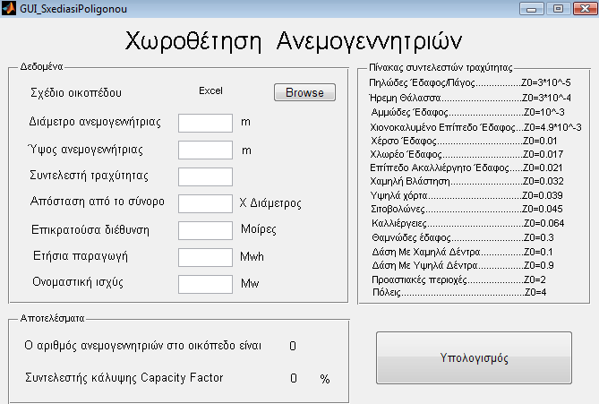 θνπκπί «Τπνινγηζκφο» αξρίδεη ε δηαδηθαζία ππνινγηζκνχ.