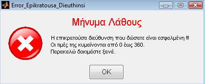 ηελ πεξίπησζε φπνπ ν παξαπάλσ έιεγρνο δείμεη θάηη άιιν εκθαλίδεηαη ην κήλπκα ιάζνπο πνπ θαίλεηαη ζην ρήκα 4.16 ρήκα 4.16 Μήλπκα ιαλζαζκέλνπ ζπληειεζηή ηξαρχηεηαο εδάθνπο.