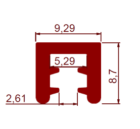 Περιγραφή Μέτρα Κουλούρας Meters per Roll (kg) Πι για Τζάμι 4 mm «Π» perimetric sealing profile 4 mm ΕΛΠ 011097 150 7,95 Διάφανο Πι