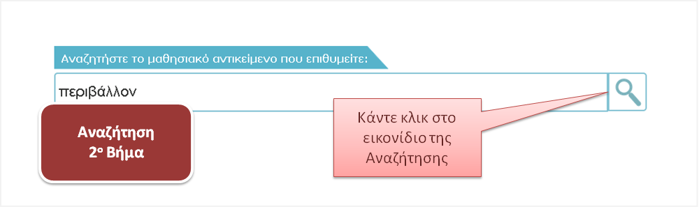 Αφού εισάγετε το κείμενο κάντε κλικ στο εικονίδιο της αναζήτησης. Δείτε την λίστα με τα αποτελέσματα της αναζήτησης.