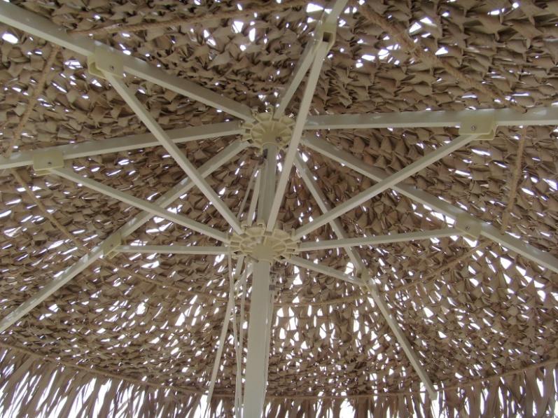 Ομπρέλα Fun Palm ανοιγοκλειόμενη Εκτός από την εξωτική εμφάνιση που τις δίνει το υλικό κάλυψης