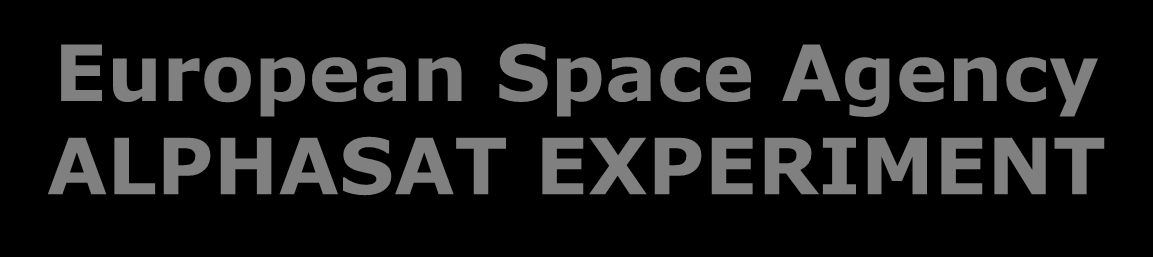European Space Agency ALPHASAT EXPERIMENT Pan-European