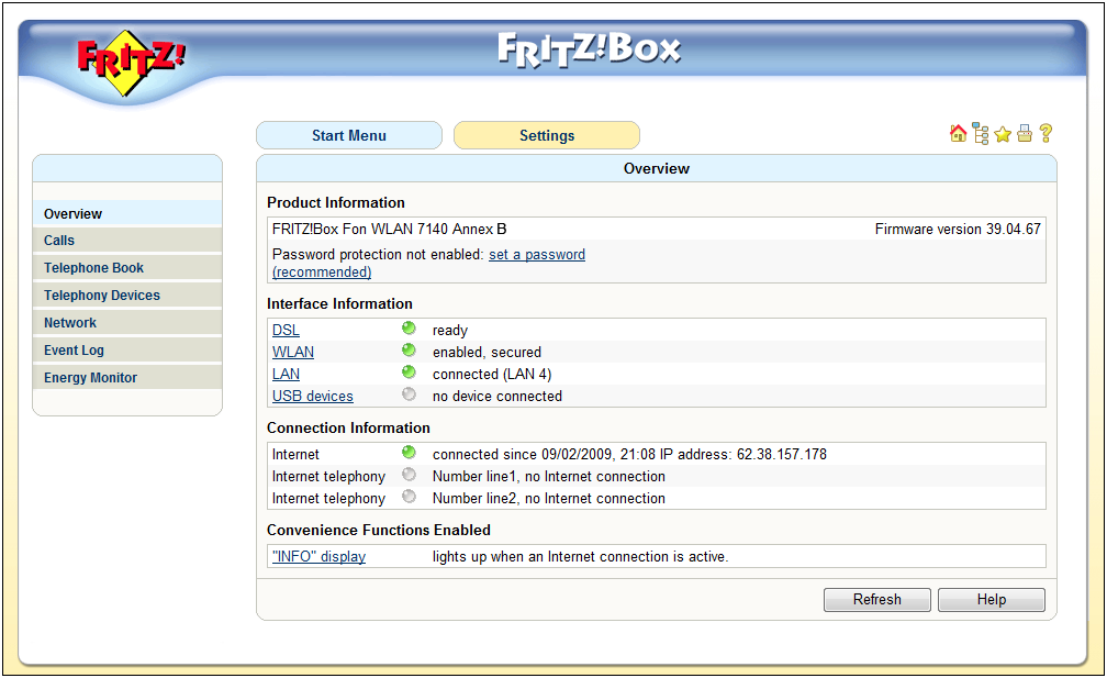 Hellas online Προεπιλεγμένες ρσθμίσεις για FritzBox Fon WLAN 7140 (Annex B) 30.04.
