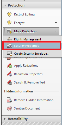 Εικόνα 12: Επιλογή Security Properties. 2.4.