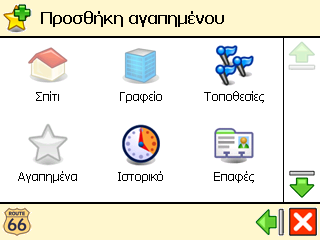 Εγχειρίδιο οδηγιών για το χρήστη Προσθήκη αγαπηµένου ❶ Στο Κύριο µενού, επιλέξτε Αγαπηµένα. ❷ Επιλέξτε Προσθήκη αγαπηµένου.