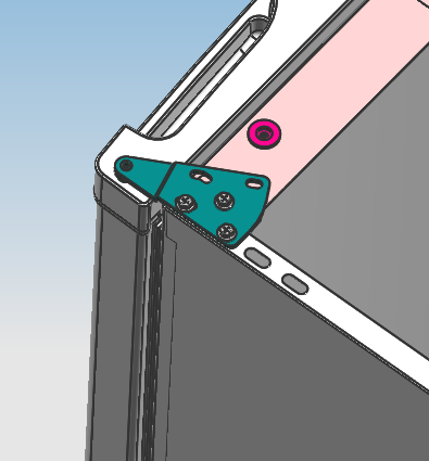 The screws fixed the top-hinge 3 Replace the top-hinge and the door limit