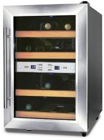 Κάβα WineDuett 12 Με 2 ζώνες θερμοκρασίας Κάβα αποθήκευσης κρασιού υψηλής ποιότητας, ήσυχης λειτουργίας, ρυθμιζόμενης θερμοκρασίας, χωρητικότητας έως 12 φιάλες.