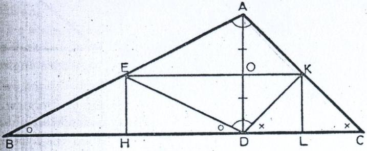 Οι γωνύεσ Α, Β και C εύναι ύςεσ με τισ γωνύεσ EDK, EDB και KDC, ϊρα το ϊθροιςμϊ τουσ εύναι ύςο με δύο ορθϋσ γωνύεσ.