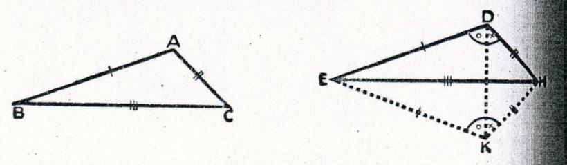 Η Γεωμετρύα του Legendre Πρόταςη 4 [, 8] Αν δύο τρύγωνα ϋχουν και τισ τρεισ πλευρϋσ ύςεσ, τότε τα τρύγωνα εύναι ύςα.
