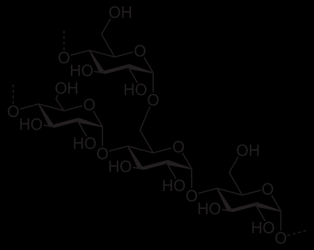 Αμυλοπηκτίνη και πηκτίνη Τα φυτά αποθηκεύουν γλυκόζη ως αμυλόζη (πολυμερές γλυκόζης με a(1 4) δεσμούς) ή αμυλοπηκτίνη