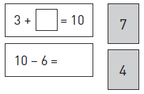 Τα ζευγαράκια του δέκα (Bonds of ten pairs) Στόχοι : Να εξασκηθούν με τα ζευγάρια αριθμούς που σχηματίζουν το 10. Να εισάγουν τους προσθετέους που λείπουν.