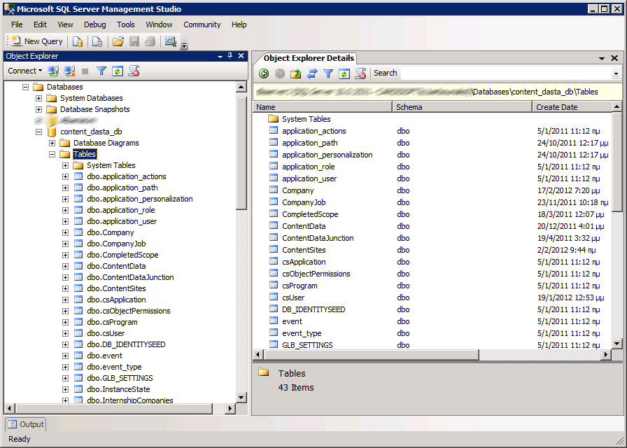 Στον database server του συστήματος χρησιμοποιώντας το εργαλείο διαχείρισης της εγκατεστημένης έκδοσης του SQL Server (πχ.