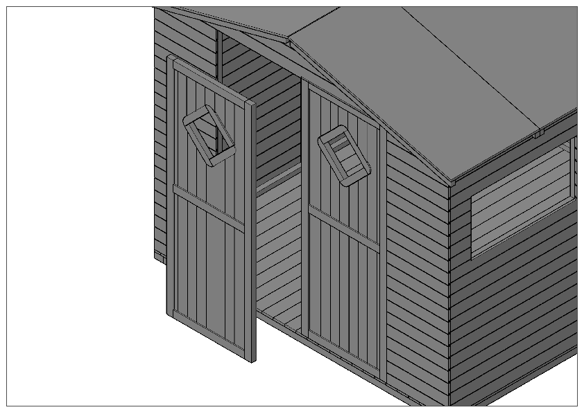 7. Πόρτα και μάσκα πρόσοψης (ΣΧΕΔΙΟ 11) (ΣΧΕΔΙΟ 12) Εάν η βάση της δομής και οι τοίχοι του σπιτιού έχουν συναρμολογηθεί κατάλληλα, το επόμενο βήμα είναι να ενωθούν