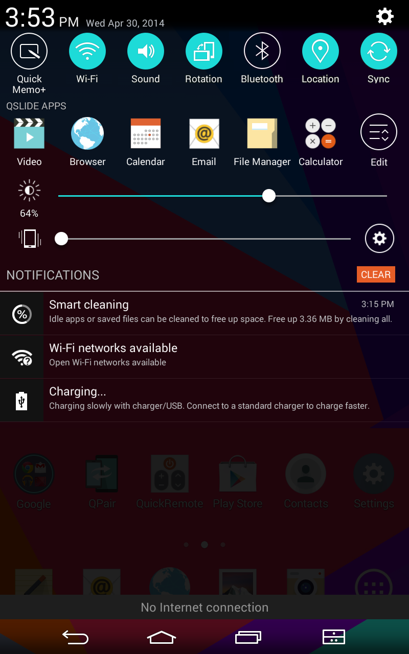 Accessing notifications Swipe the Status Bar down to open the Notifications Panel and access notifications. To close the Notifications Panel, swipe the bar that is at the bottom of the screen upwards.