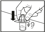 2 ο Βήμα: Τοποθέτηση του προσαρμογέα φιαλιδίου στο φιαλίδιο κόνεως Πάρτε μια από τις συσκευασίες τύπου blister που περιέχουν τους προσαρμογείς φιαλιδίων. Κρατήστε σταθερά την συσκευασία blister.