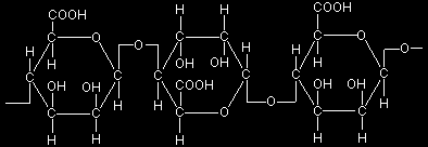 1.4.Αλγινικό οξύ Το αλγινικό οξύ είναι ένας πολυσακχαρίτης, υψηλής μοριακής μάζας που παράγεται από ένα είδος θαλάσιου φύκους (51).