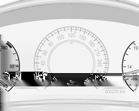 ένδειξη δύναμης g χρονόμετρο Ανάλογα με τις ρυθμίσεις της οθόνης, εμφανίζονται επίσης δείκτες για "Θερμοκρασία λαδιού", "Πίεση λαδιού" ή "Τάση μπαταρίας" αριστερά και δεξιά δίπλα στο ταχύμετρο.