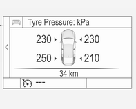 Προσοχή Το σύστημα παρακολούθησης πίεσης ελαστικών προειδοποιεί για χαμηλή πίεση ελαστικού, αλλά δεν υποκαθιστά την κανονική συντήρηση των ελαστικών από τον οδηγό.
