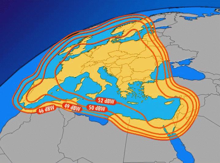 Αθήνα 2004 Εικόνα ολυμπιακών εγκαταστάσεων από δορυφόρο Δέσμη Hellas Sat footprint (F1-beam) Εικόνα 2.