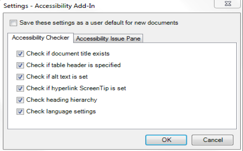ZHAW PowerPoint and Word Accessibility plugin (10/19) Βεβαιωθείτε ότι είναι επιλεγμένες όλες οι